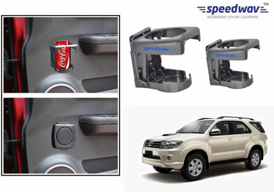 

Speedwav Foldable Car Drink or Can Set Of 2 GREY-Toyota Fortuner Old Car Bottle Holder(Plastic)