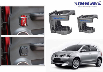 

Speedwav Foldable Car Drink or Can Set Of 2 GREY-Toyota Etios Liva Car Bottle Holder(Plastic)