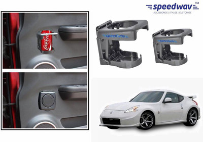 

Speedwav Foldable Car Drink or Can Set Of 2 GREY-Nissan 370z Car Bottle Holder(Plastic)
