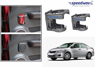 

Speedwav Foldable Car Drink Set Of 2 GREY-Toyota Corolla Altis Old Car Bottle Holder(Plastic)