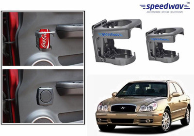 

Speedwav Foldable Car Drink or Can Set Of 2 GREY-Hyundai Sonata Gold Car Bottle Holder(Plastic)