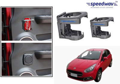 

Speedwav Foldable Car Drink or Can Set Of 2 GREY-Fiat Punto Evo Car Bottle Holder(Plastic)