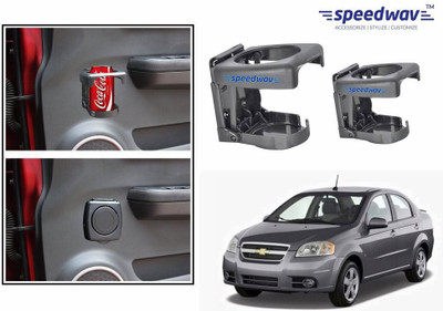 

Speedwav Foldable Car Drink or Can Set Of 2 GREY-Chevrolet Aveo Car Bottle Holder(Plastic)