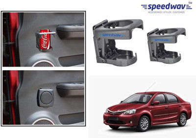 

Speedwav Foldable Car Drink or Can Set Of 2 GREY-Toyota Etios Car Bottle Holder(Plastic)