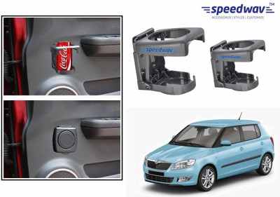 

Speedwav Foldable Car Drink or Can Set Of 2 GREY-Skoda Fabia Car Bottle Holder(Plastic)