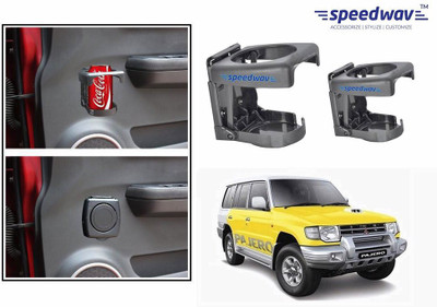 

Speedwav Foldable Car Drink or Can Set Of 2 GREY-Mitsubishi Pajero Car Bottle Holder(Plastic)