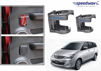 

Speedwav Foldable Car Drink or Can Set Of 2 GREY-Toyota Innova Type 2 Car Bottle Holder(Plastic)