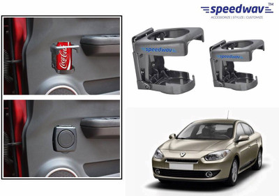 

Speedwav Foldable Car Drink or Can Set Of 2 GREY-Renault Fluence Car Bottle Holder(Plastic)