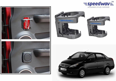 

Speedwav Foldable Car Drink or Can Set Of 2 GREY-Tata Manza Car Bottle Holder(Plastic)