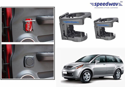 

Speedwav Foldable Car Drink or Can Set Of 2 GREY-Tata Aria Car Bottle Holder(Plastic)