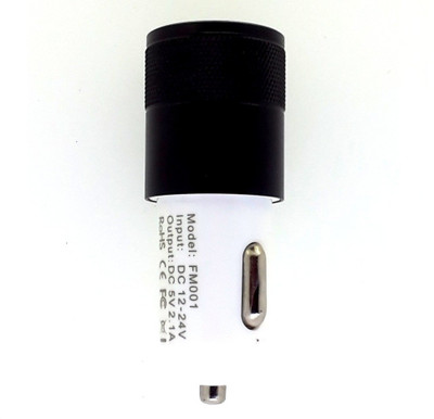 

Mobilegear 2.1 amp Turbo Car Charger(Black), Black;white