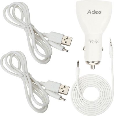 

Adeo 2.0 amp Car Charger(White)