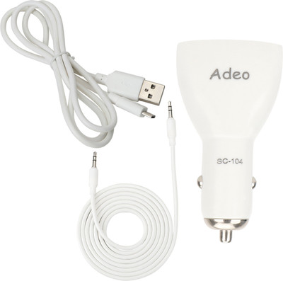 

Adeo 2.0 amp Car Charger(White)
