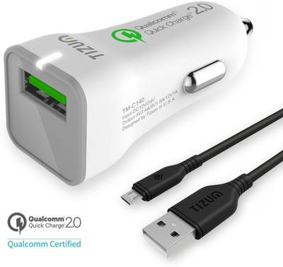 

TIZUM 2.4 amp Turbo Car Charger(White)
