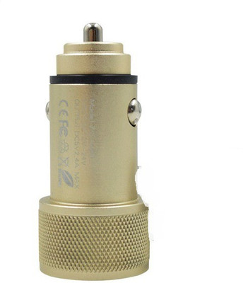 

Techno1st Solution 2.4 amp Turbo Car Charger(Gold), Golden