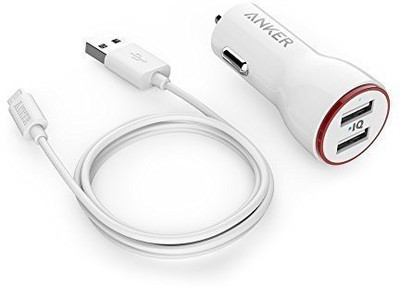 

Anker 2.4 amp Turbo Car Charger(White)
