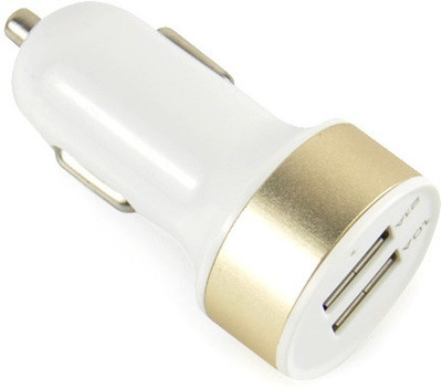 Verity 10.5 W Turbo Car Charger(White, Gold)