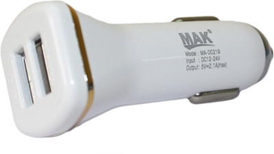

MAK 2.1 amp Turbo Car Charger(White)