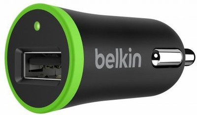 Belkin 2.1 amp Turbo Car Charger(Black, Green)