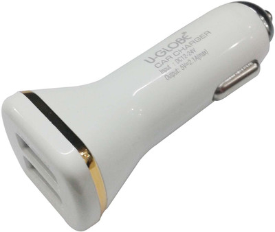 

U-GLOBE 2.1 amp Turbo Car Charger(White)