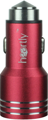 

Heartly 3.1 amp Turbo Car Charger(Red), Hot red