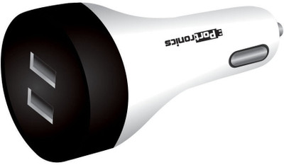 

Portronics 2.4 amp Turbo Car Charger(Black, White)