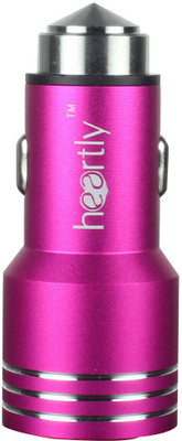 

Heartly 3.1 amp Turbo Car Charger(Pink), Cute pink