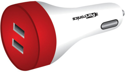 

Portronics 2.4 amp Turbo Car Charger(Red, White)