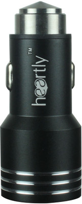 

Heartly 3.1 amp Turbo Car Charger(Black), Rugged black
