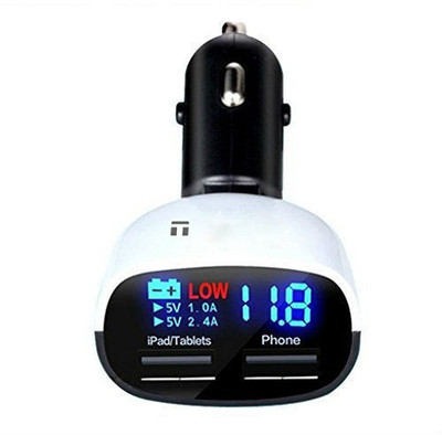 

Shrih 2.0 amp Car Charger(Black), Black & white