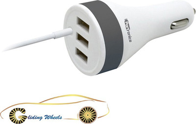 

Gliding Wheels 2.1 amp Turbo Car Charger(White)