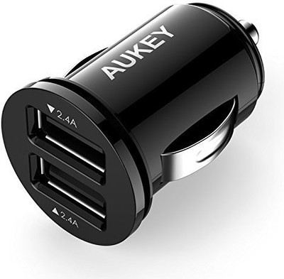 

Aukey 4.8 amp Turbo Car Charger(Black)