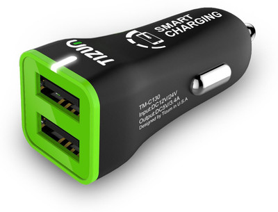 

TIZUM 3.4 amp Turbo Car Charger(Black)
