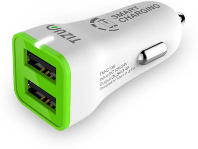 

TIZUM 3.4 amp Turbo Car Charger(White)