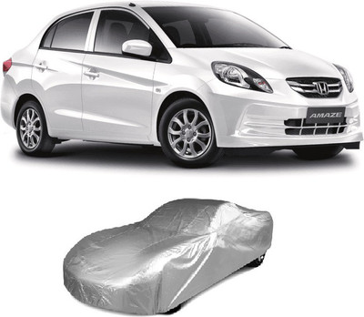 Auto Wheel Garage Car Cover For Honda Amaze (Without Mirror Pockets)(Silver)
