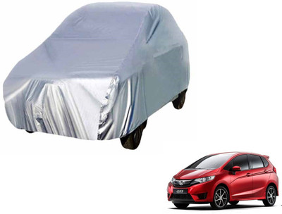 Auto Hub Car Cover For Honda Jazz (Without Mirror Pockets)(Silver)