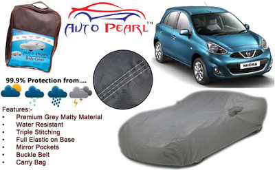 AUTO PEARL Car Cover For Nissan Micra (With Mirror Pockets)(Grey)