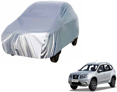 Auto Hub Car Cover For Nissan Terrano (Without Mirror Pockets)(Silver)