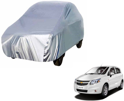 Auto Hub Car Cover For Chevrolet Sail UVA (Without Mirror Pockets)(Silver)