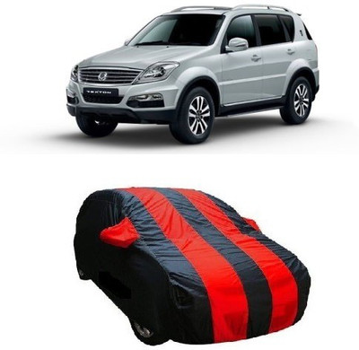 ReeTech Car Cover For SsangYong Rexton (With Mirror Pockets)(Black, Red)