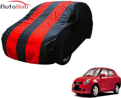 Auto Hub Car Cover For Maruti Suzuki Swift Dzire (Without Mirror Pockets)(Black, Red)
