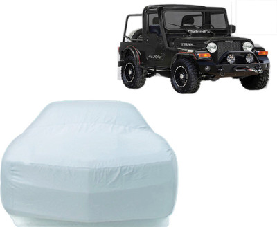P Decor Car Cover For Mahindra Thar (Without Mirror Pockets)(Silver)