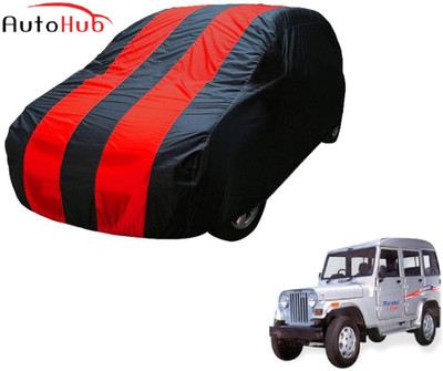 Auto Hub Car Cover For Mahindra Marshal (Without Mirror Pockets)(Black, Red)