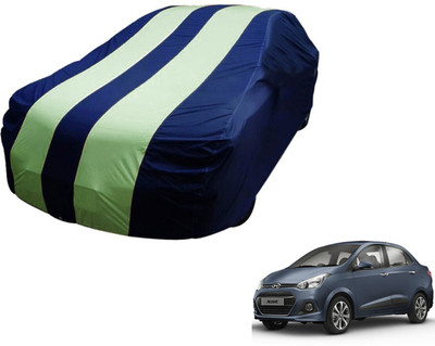 Auto Hub Car Cover For Hyundai Xcent (Without Mirror Pockets)(Black, Green)