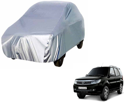 Auto Hub Car Cover For Tata Safari Storme (Without Mirror Pockets)(Silver)