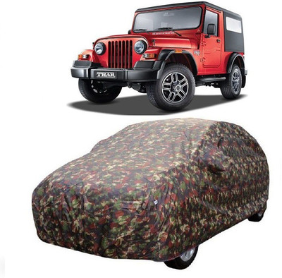 MoTRoX Car Cover For Mahindra Thar (With Mirror Pockets)(Multicolor)