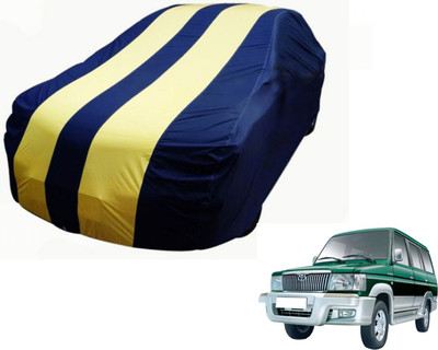 Auto Hub Car Cover For Toyota Qualis (Without Mirror Pockets)(Black, Yellow)