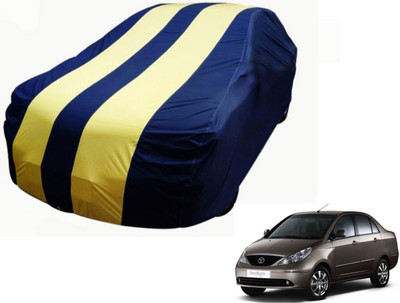 Auto Hub Car Cover For Tata Indigo CS (Without Mirror Pockets)(Black, Yellow)