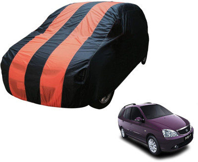 Auto Hub Car Cover For Tata Indigo Marina (Without Mirror Pockets)(Black, Orange)