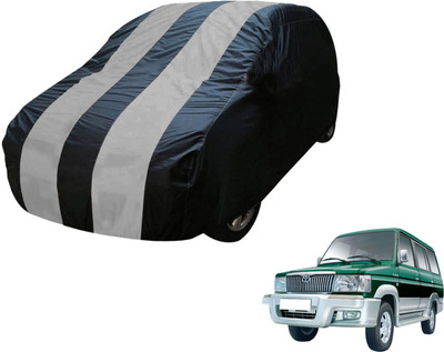 Auto Hub Car Cover For Toyota Qualis (Without Mirror Pockets)(Black, Grey)